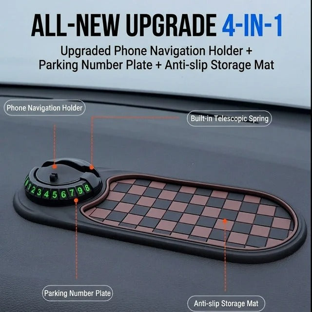 Car Anti-slip Mat Phone Holder Car Dashboard Mat 360° Rotating