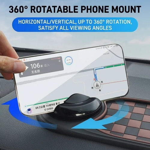 Car Anti-slip Mat Phone Holder Car Dashboard Mat 360° Rotating