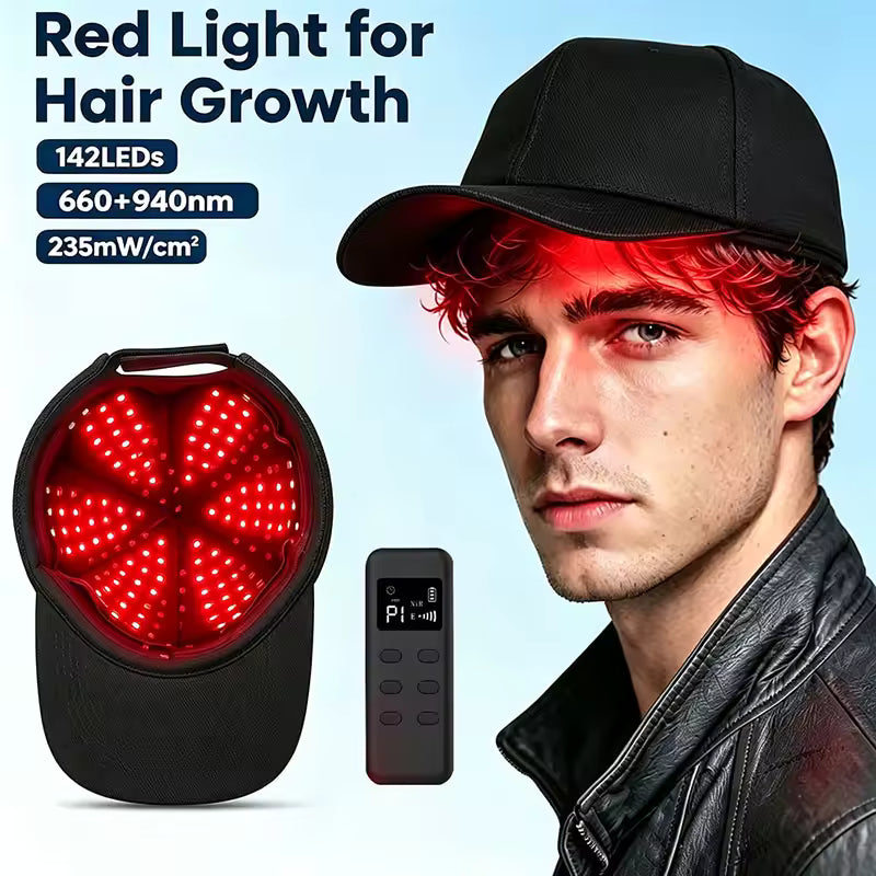 NEW Hair Growth Cap Infrared Therapy 660nm 940nm Red Light AntiHair Loss