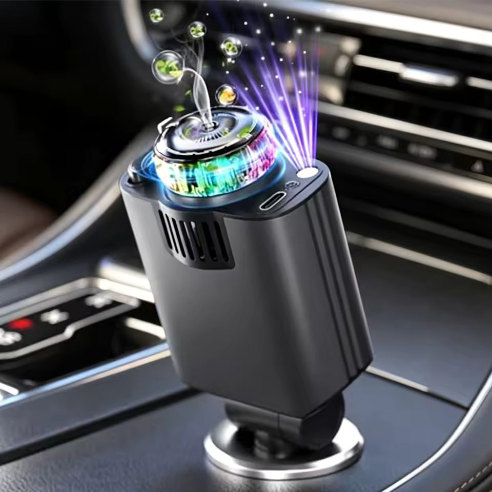 4-in-1 Fast Car Charger with Smart Diffuser & Star Projector