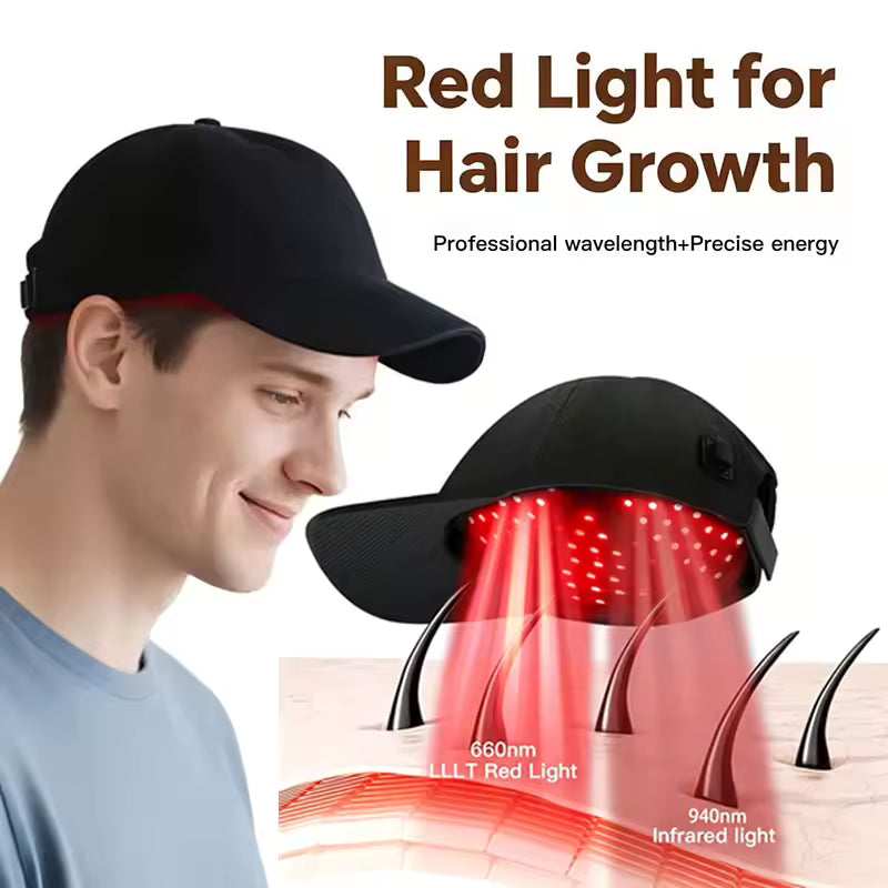 NEW Hair Growth Cap Infrared Therapy 660nm 940nm Red Light AntiHair Loss